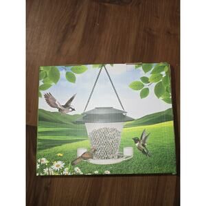 Metal-Wild-Bird-Feeder Solar-Bird-Feeders Outside-Hanging Outdoors-Backyard